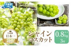 ＜25年発送先行予約＞厳選プレミアムシャインマスカット800g以上3房 111-017