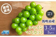 ＜25年発送先行予約＞シャインマスカット　3～5房2.0kg以上　クール便対応 136-008
