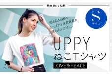 UPPYねこTシャツ　LOVE＆PEACE　Sサイズ 116-011-S
