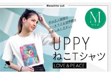 UPPYねこTシャツ　LOVE＆PEACE　Mサイズ 116-011-M