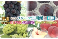 ＜25年発送先行予約＞笛吹市産　厳選!農家直送「フルーツ定期便4回便」 205-012