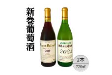 新巻酒造が贈るゴールドワインMBAと新巻ワインデラウェア赤白２本セット ふるさと納税 新巻ワイン ゴールドワイン デラウェア 赤白ワイン 酒 アルコール お酒 ギフト 贈り物 プレゼント お祝い 笛吹市 国産 人気 山梨県 送料無料 167-029