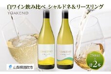 《無地熨斗 対応可》YOAKENO 白ワイン（天王原シャルドネ・信濃リースリング） 飲み比べ 各1本 計2本 177-4-075