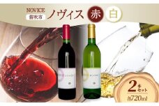 ワイン NOVICE 赤＆白 飲み比べ セット 720ml 各1本 計2本 フルボトル 甲州 マスカット ベーリーA ミディアム 辛口 日川中央葡萄酒 山梨県 笛吹市 177-7-20