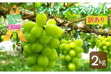 ＜25年発送＞SDGs 訳あり シャインマスカット 約2.0kg  先行 予約 シャイン ワケアリ わけあり ぶどう 葡萄 くだもの 果物 フルーツ ふるーつ 新鮮 人気 山梨 笛吹市 笛吹 産地直送 ご家庭用 157-043
