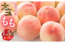 ＜25年発送先行予約＞笛吹市産　大玉もも　1.5kg(4～5玉)  227-007