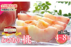 ＜25年発送先行予約＞山梨県笛吹市産　わけあり桃　約1.5kg　4玉～8玉 223-011