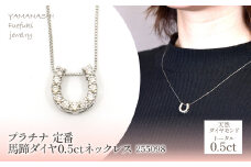 プラチナ　定番　馬蹄　ダイヤ　0.5ct　ネックレス 　管理番号255098　218-190