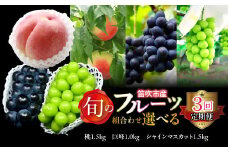 【定期便】旬のフルーツ選べる3回定期便（桃・巨峰・シャインマスカット） 227-017-02