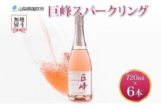 無地熨斗 巨峰スパークリング 720ml 6本 モンデ酒造 スパークリングワイン ワイン ぶどう 巨峰 酒 お酒 宅飲み 家飲み 晩酌 ご褒美 お祝い パーティー 記念日 人気 送料無料 山梨県 笛吹市 177-4-099-noshi