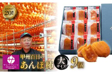 ＜2025年発送＞甲州百目のあんぽ柿　大サイズ 　9個入り 088-005
