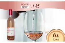 ロゼワイン NOVICE ロゼ 720ml×6本 フルボトル やや辛口 ワイン お酒 山梨 送料無料 日川中央葡萄酒 山梨県 笛吹市 177-7-32
