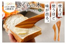【山梨県産】さくらの木のへらとバターナイフ