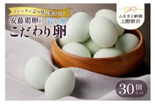 【山梨県産 卵】ミシュランも選ぶ高級卵セット（青い卵30個）