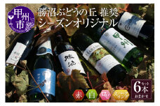 勝沼ぶどうの丘推奨ワイン シ－ズンオリジナル6本セット F-605【ワイン 赤ワイン 白ワイン ロゼワイン スパークリングワイン 甲州市 山梨県】