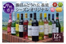勝沼ぶどうの丘推奨ワイン シ－ズンオリジナル12本セット G-602【ワイン 白ワイン 赤ワイン ロゼワイン スパークリングワイン 甲州市 山梨県】