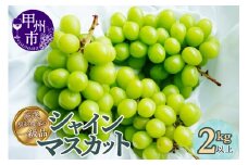 厳選契約農家の一級品 シャインマスカット2kg以上 3～5房【2025年配送】（SFL) C-430 【シャインマスカット 葡萄 ぶどう ブドウ 令和7年発送 期間限定 山梨県産 甲州市 フルーツ 果物】