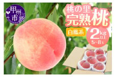桃の里 完熟桃 白鳳系 2kg以上（5〜8玉）【2025年発送】（HK）B2-441