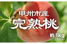 【産直 甲州市 完熟桃 約1kg】50年以上受継ぐ目利き力！【2025年発送】（PJ）B-167 【白鳳系 完熟 桃 もも モモ 令和7年発送 期間限定 山梨県産 甲州市 フルーツ 果物】