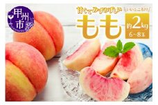 いいとこ取り夏の美味し一番 桃 ６～8玉 約2kg【2025年発送】（MRN）B-148 【桃 もも モモ 令和7年発送 期間限定 山梨県産 甲州市 フルーツ 果物】