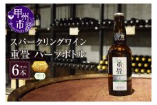 スパークリングワイン「重畳」（白・辛口）ハーフボトル6本セット C-679 【ワイン 大和葡萄酒 スパークリングワイン 甲州市 山梨県】