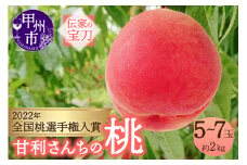 The Little Bee Special 甘利さんちの桃 5～7玉（約2kg）【2025年発送】（DTD）B-835 【桃 もも モモ 令和7年発送 期間限定 山梨県産 甲州市 フルーツ 果物】
