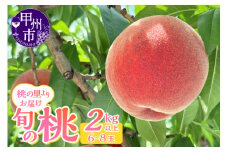 産地直送 山梨桃の里よりお届け！旬の桃 2kg以上（6～8玉）【2025年発送】（LKS）B12-161 【桃 もも モモ 令和7年発送 期間限定 山梨県産 甲州市 フルーツ 果物】