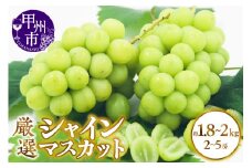 甲州市産 厳選 シャインマスカット 約1.8～2kg（2～5房）【2025年発送】（APX）B18-195 【シャインマスカット 葡萄 ぶどう ブドウ 令和7年発送 期間限定 山梨県産 甲州市 フルーツ 果物】