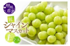 甲州市産シャインマスカット（匠）1kg以上 2～3房【2025年発送】（ATP）B-815 【シャインマスカット 葡萄 ぶどう ブドウ 令和7年発送 期間限定 山梨県産 甲州市 フルーツ 果物】