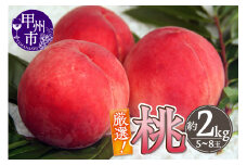 厳選！山梨県甲州市産 桃 約2kg【2025年発送】（THR）B-800 【桃 もも モモ 令和7年発送 期間限定 山梨県産 甲州市 フルーツ 果物】