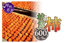 厳選！山梨県甲州市産 ころ柿 枯露柿 小 3号箱 約600g 5～9個入り（THR）B-806