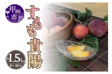 厳選！山梨県甲州市産すもも 貴陽 約1.5kg（8～10玉）【2025年発送】（THR）B13-810 【貴陽 すもも スモモ 令和7年発送 期間限定 山梨県産 甲州市 フルーツ 果物】