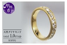 指輪 天然 ダイヤモンド 1.0ct フルエタニティ SIクラス Nadine ナディーヌ【K18 YG】r-170（KRP）R33-1410