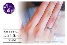 指輪 天然 ダイヤモンド 1.0ct フルエタニティ SIクラス Nadine ナディーヌ【K18 PG】r-170（KRP）R33-1410