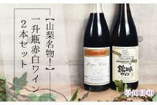 【山梨名物！】一升瓶赤白ワイン2本セット（KSB）C1-655