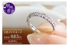 指輪 天然 ダイヤモンド SIクラス 小指 ミル打ち アンティーク調 【K18WG】 r-121（KRP）G45-1410