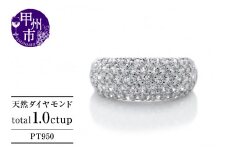 指輪 天然 ダイヤモンド 1.0ct パヴェ SIクラス Elisabeth【pt950】r-253（KRP）P94-1411【リング 指輪 ジュエリー プラチナ ギフト】