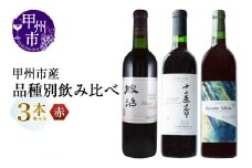 甲州市産品種別赤ワイン飲み比べ3本セット（MG）C4-650