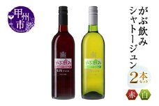 シャトージュン がぶ飲み赤白2本（MG）B11-802 【ワイン シャトージュン 赤ワイン 白ワイン セット 甲州市 山梨県】