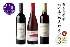 蒼龍葡萄酒おすすめ赤ワイン3本セット（MG）C1-485 【ワイン 蒼龍葡萄酒 赤ワイン 甲州市 山梨県】