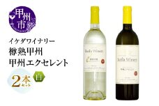 イケダワイナリー 2本セット【樽熟甲州 / 甲州エクセレント】（MG）B12-667 【ワイン 白ワイン やや辛口 やや甘口 甲州市 山梨県】