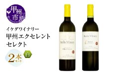 イケダワイナリー 2本セット【甲州エクセレント / セレクト白】（MG）B15-746 【ワイン 白ワイン やや甘口 やや辛口 甲州市 山梨県】
