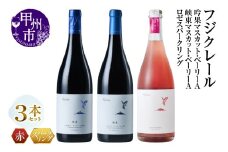フジクレール 吟果マスカット・ベーリーA・峡東マスカット・ベーリーA・ロゼスパークリング 3本セット（MG）D-686