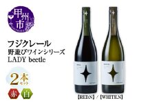 フジクレール 野遊びワイン LADY beetle【RED.N】【WHITE.N】2本セット（MG）C2-499【ワイン フジクレール 赤ワイン 白ワイン 甲州市 山梨県】