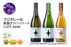 フジクレール 野遊びワイン LADY beetle【WHITE.N】【GREEN.N Sparkling】【ORANGE.N】3本セット（MG）D6-650