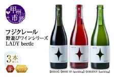 フジクレール 野遊びワイン LADY beetle【RED.N】【ROSE SP Sparkling】【GREEN.N Sparkling】3本セット（MG）D6-653