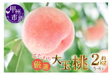 甲州市産厳選旬の桃大玉 約2kg 5～6玉入り【2026年発送】（MG）B-481