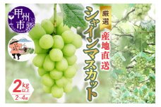 厳選！産地直送ぶどう「シャインマスカット」2kg以上（2～4房）【2025年発送】（KKH）B18-430