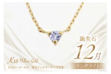 12月 誕生石 K18イエローゴールドタンザナイトネックレス [工房グリーム 山梨県 中央市 21470838] アクセサリー ジュエリー プレゼント ギフト 贈りもの