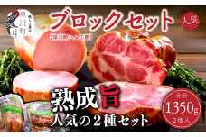 早川町ハム工房ロースハムブロック・ショルダーベーコンブロックセット
